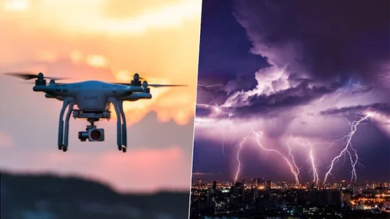 Japón reemplaza los pararrayos con drones inteligentes